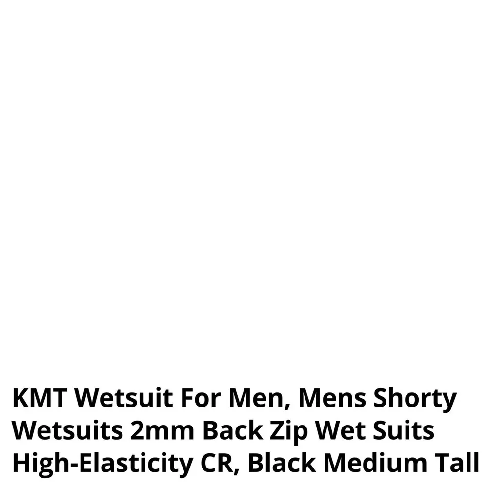 KMT Wetsuit Shorty Mens Medium Tall Black Excellent 2mm Back Zip High-Elasticity